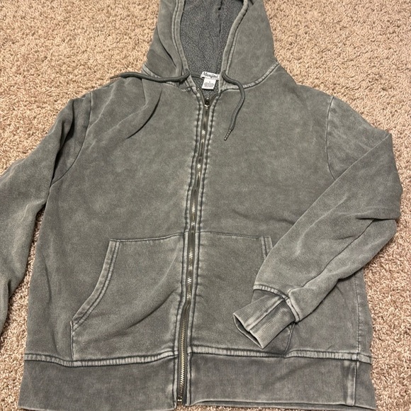 Women’s Offline by Aerie Zip Up Hoodie Green/Gray Size Small - Picture 1 of 5